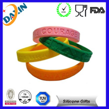 Goma de silicona de baloncesto de fútbol de béisbol Correr pulsera de pulsera